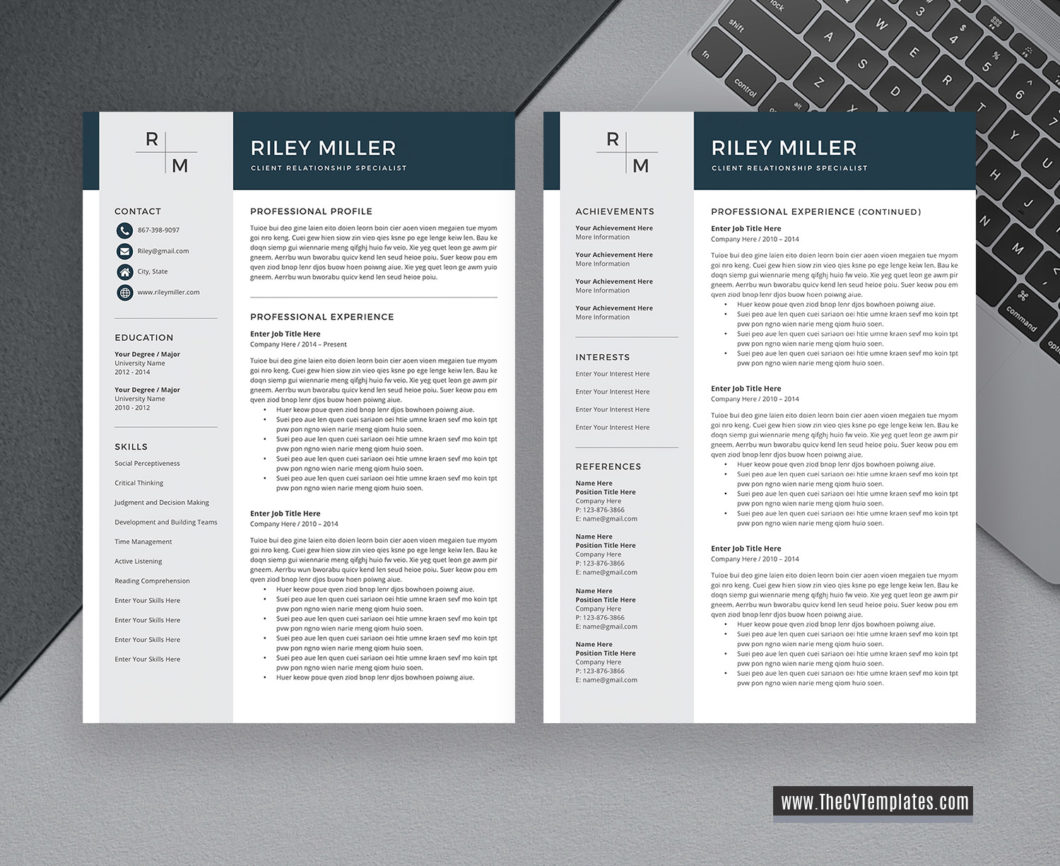 free pages resume templates 2020
