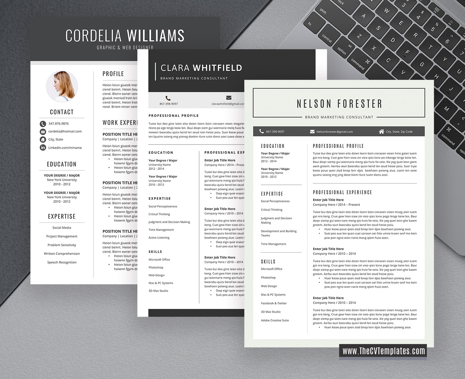 resume templates word for mac