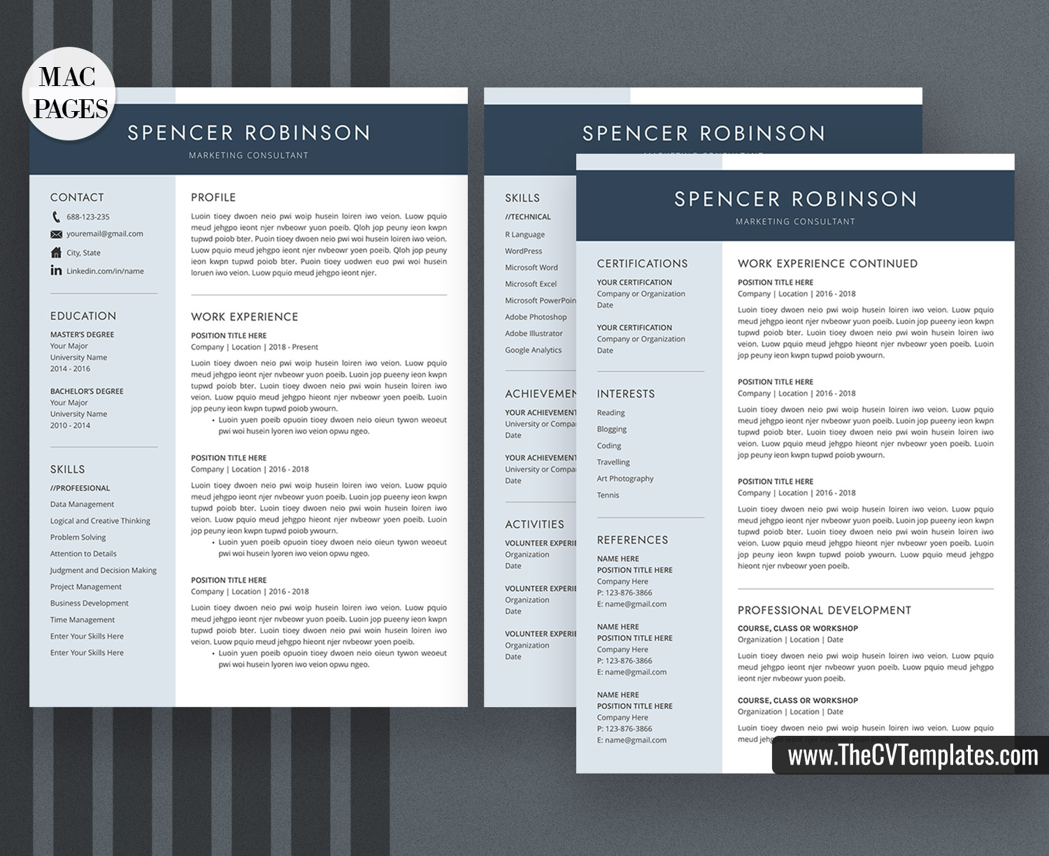 For Mac Pages Professional Resume Template Modern Resume Design Simple Resume Format Editable Resume Clean Resume 1 Page 2 Page 3 Page Resume Simple Resume For Apple Pages Instant Download Thecvtemplates Com