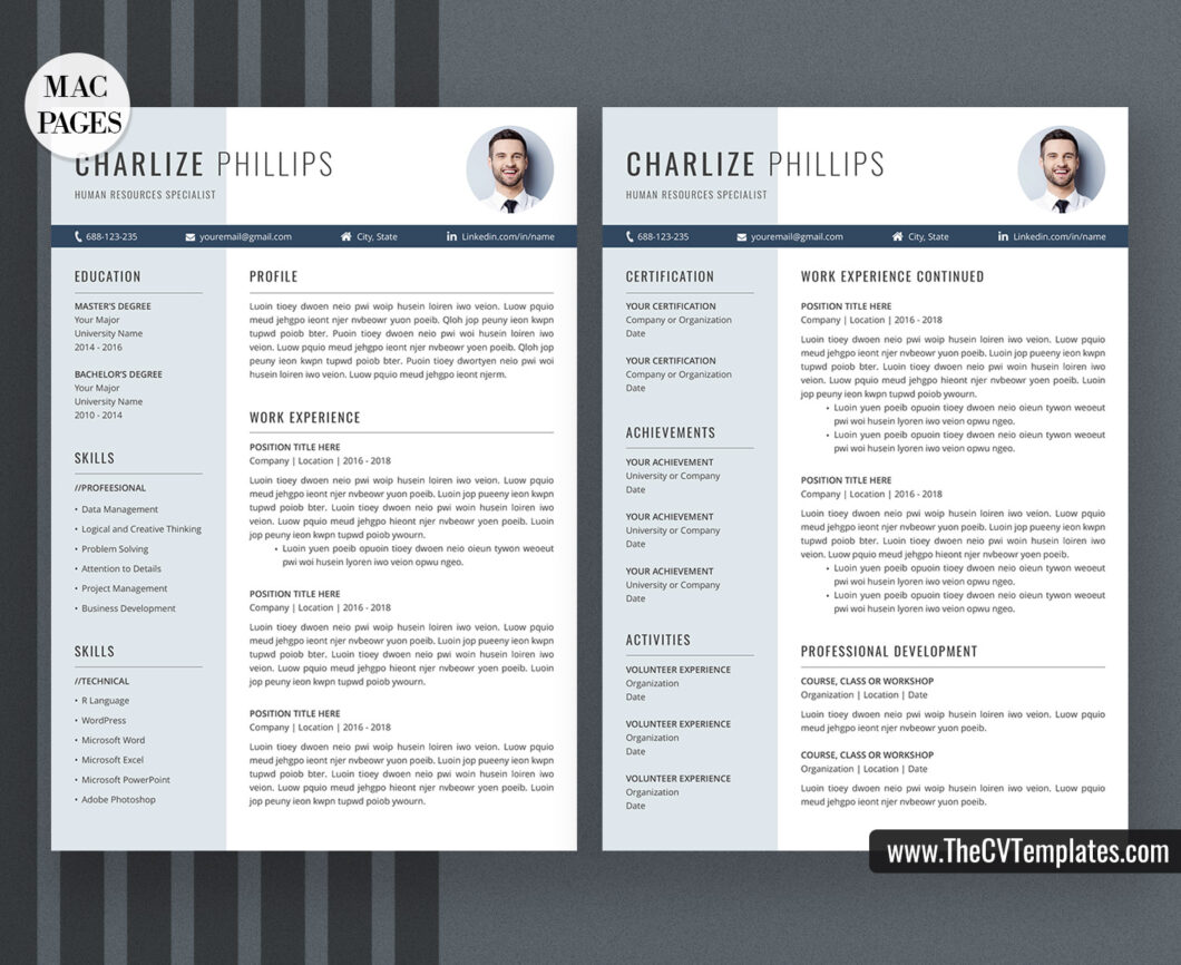 apple pages resume template download