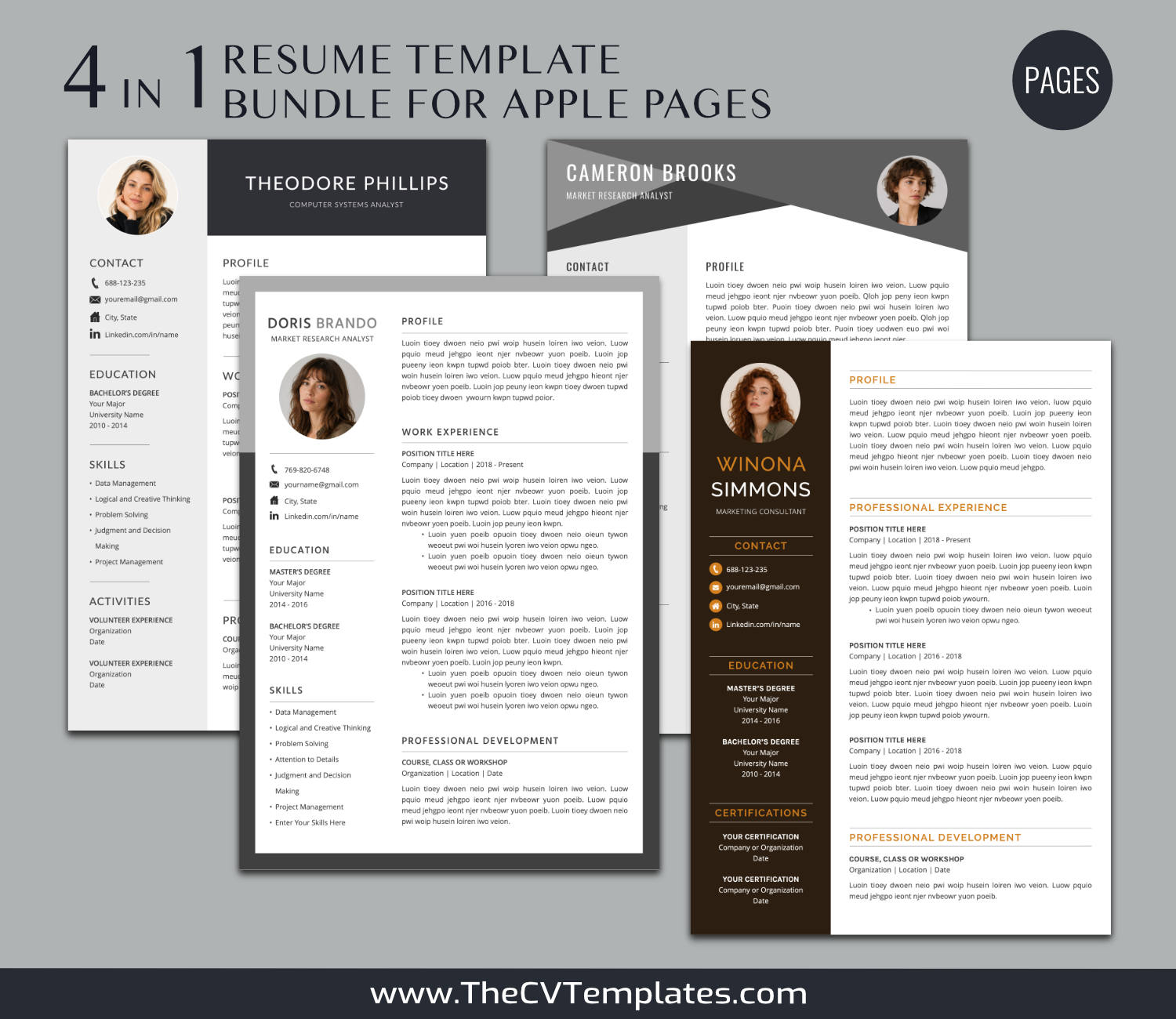 TheCVTemplates.com-resume templates for ms word