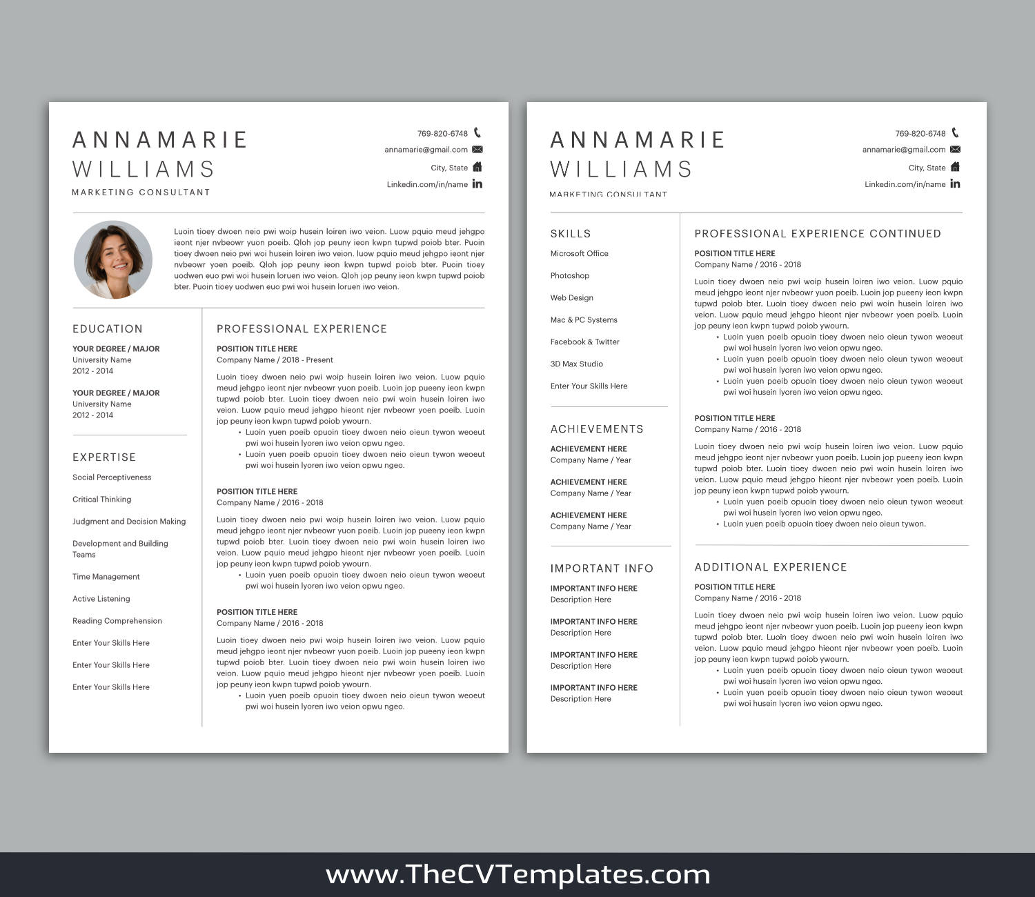 TheCVTemplates.com-resume templates for ms word