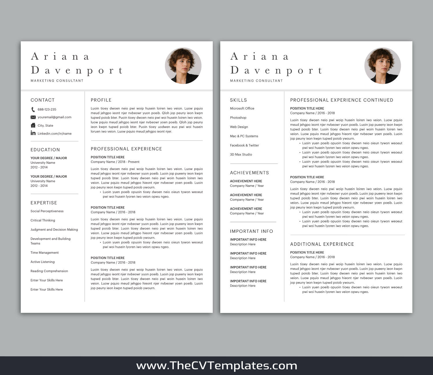 TheCVTemplates.com-resume templates for ms word