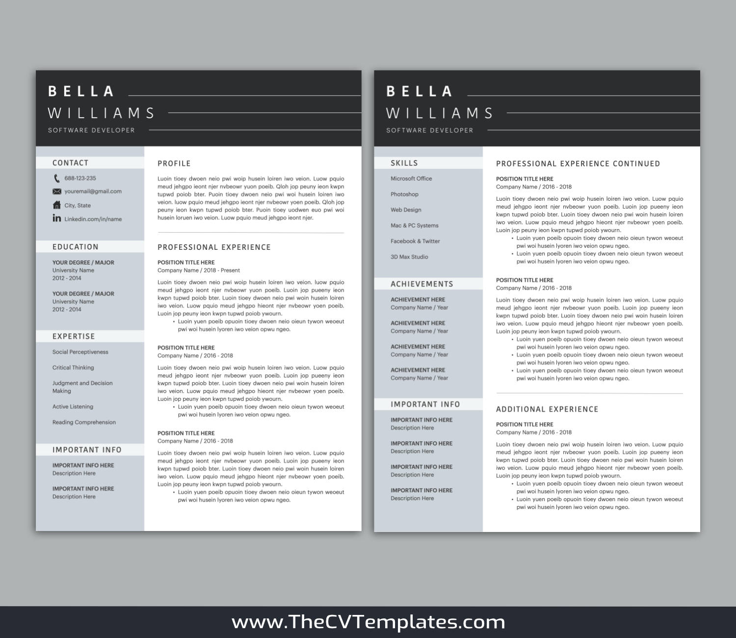 TheCVTemplates.com-resume templates for ms word