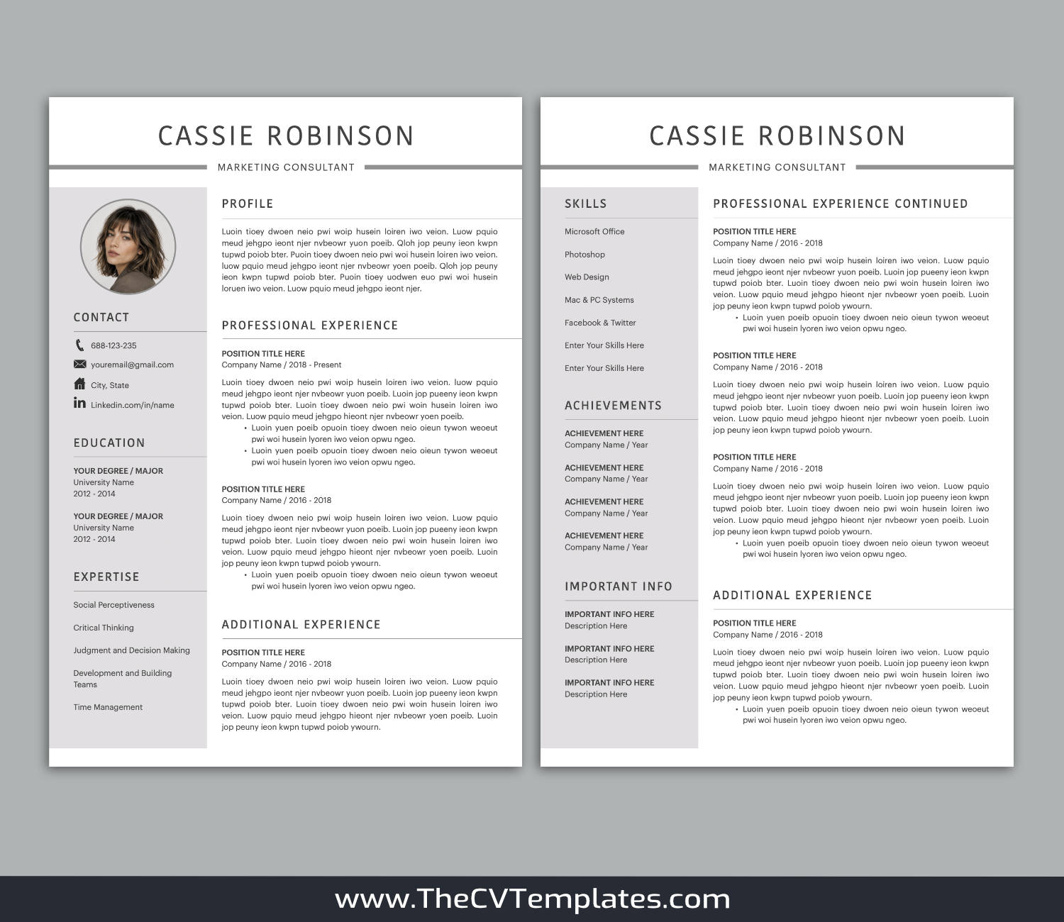 TheCVTemplates.com-resume templates for ms word