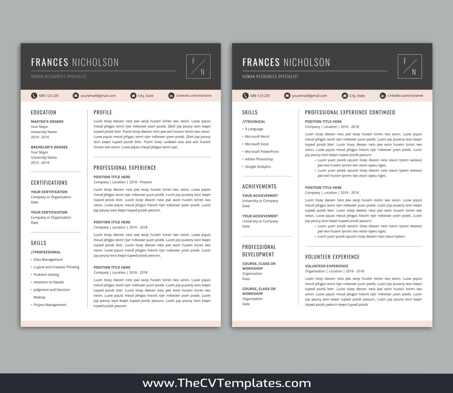 TheCVTemplates.com-resume templates for ms word