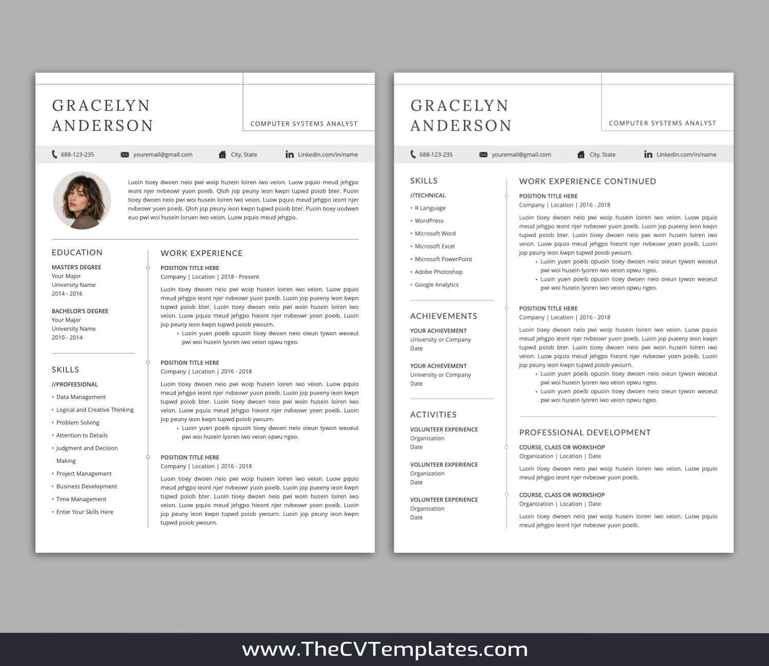 TheCVTemplates.com-resume templates for ms word
