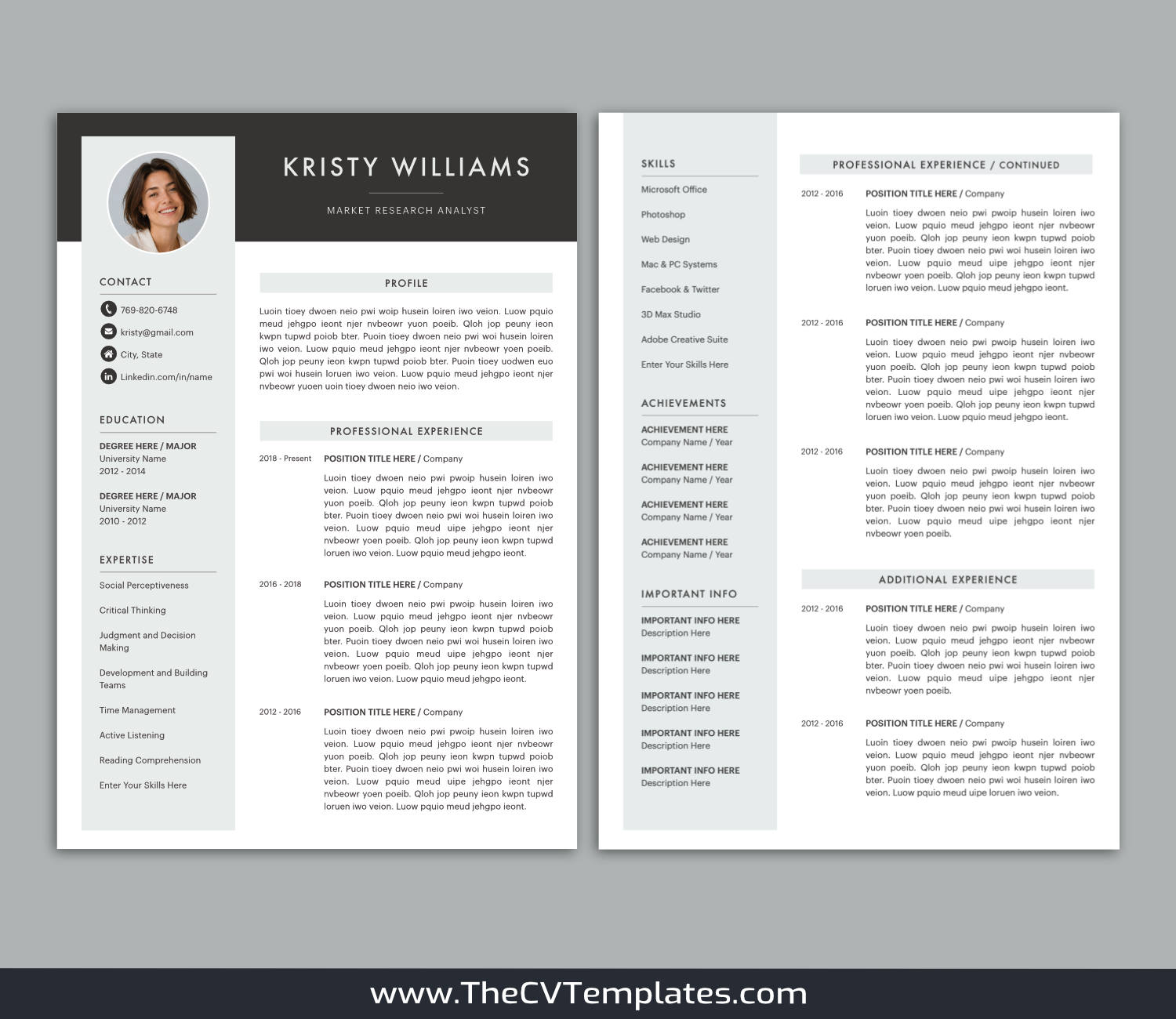 TheCVTemplates.com-resume templates for ms word