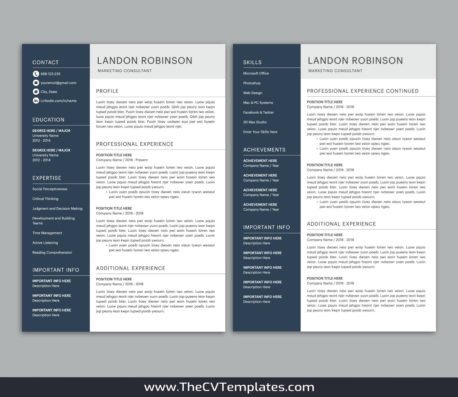 TheCVTemplates.com-resume templates for ms word