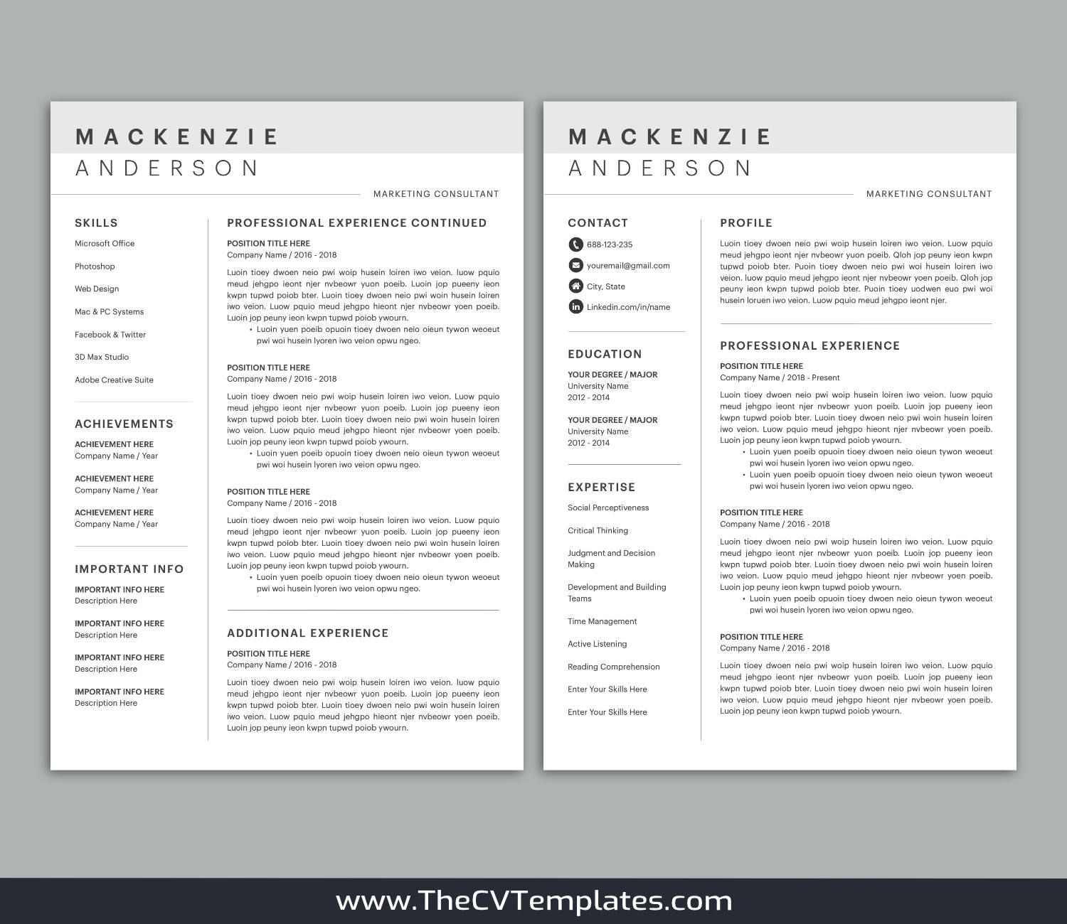 TheCVTemplates.com-resume templates for ms word