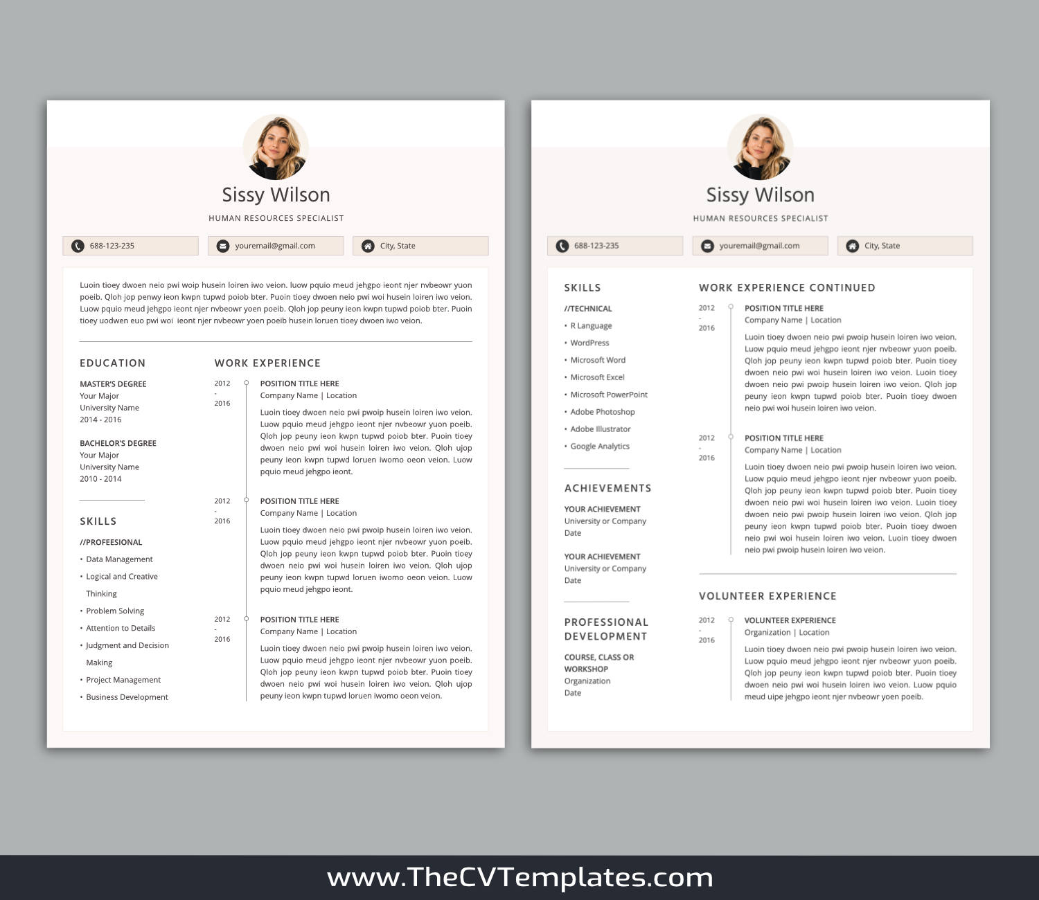TheCVTemplates.com-resume templates for ms word