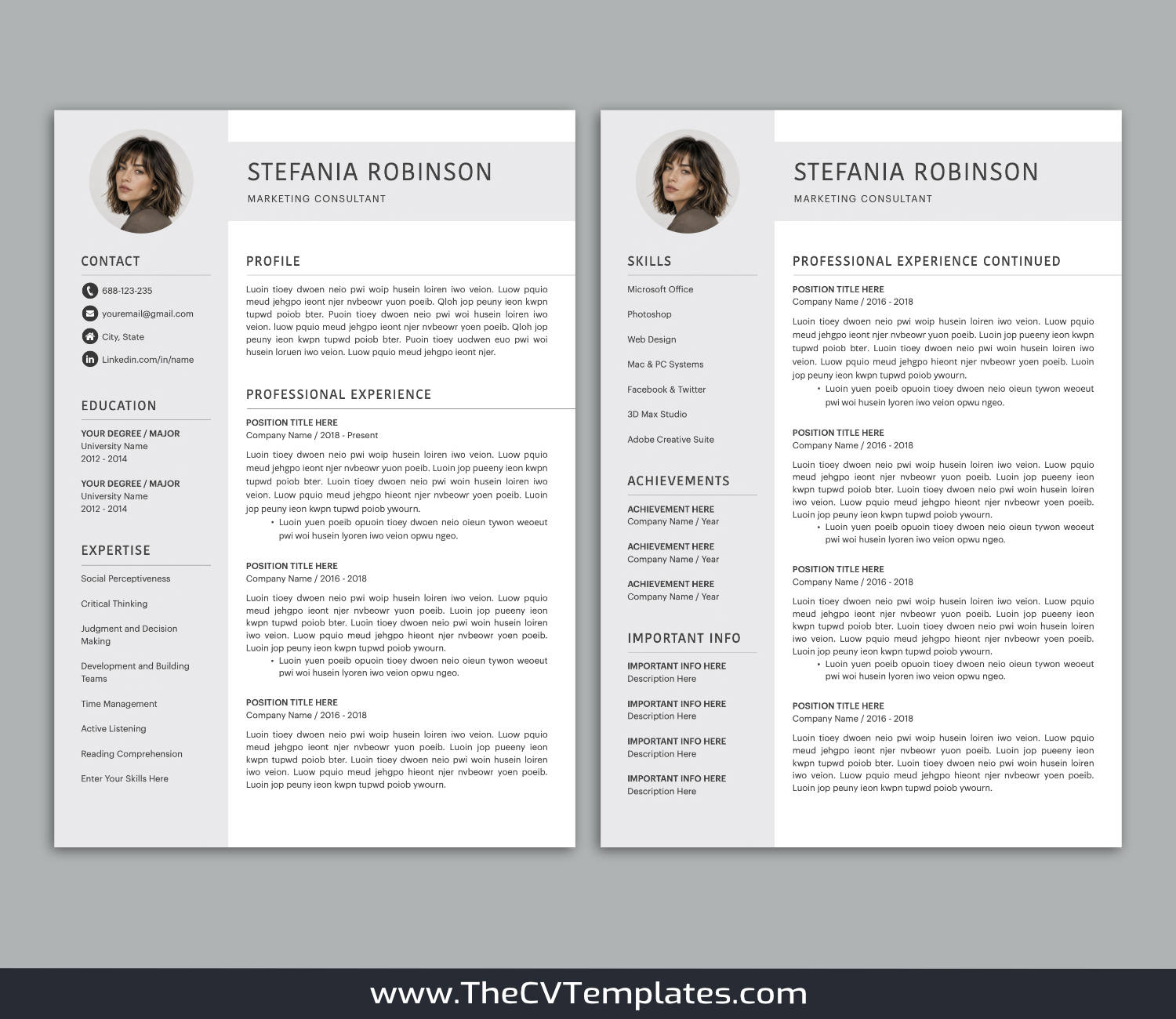 TheCVTemplates.com-resume templates for ms word