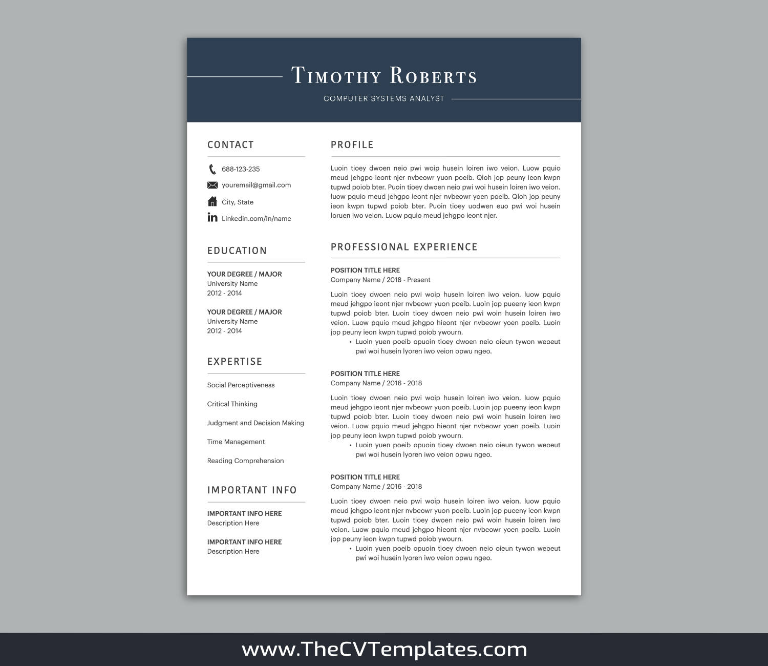 TheCVTemplates.com-resume templates for ms word