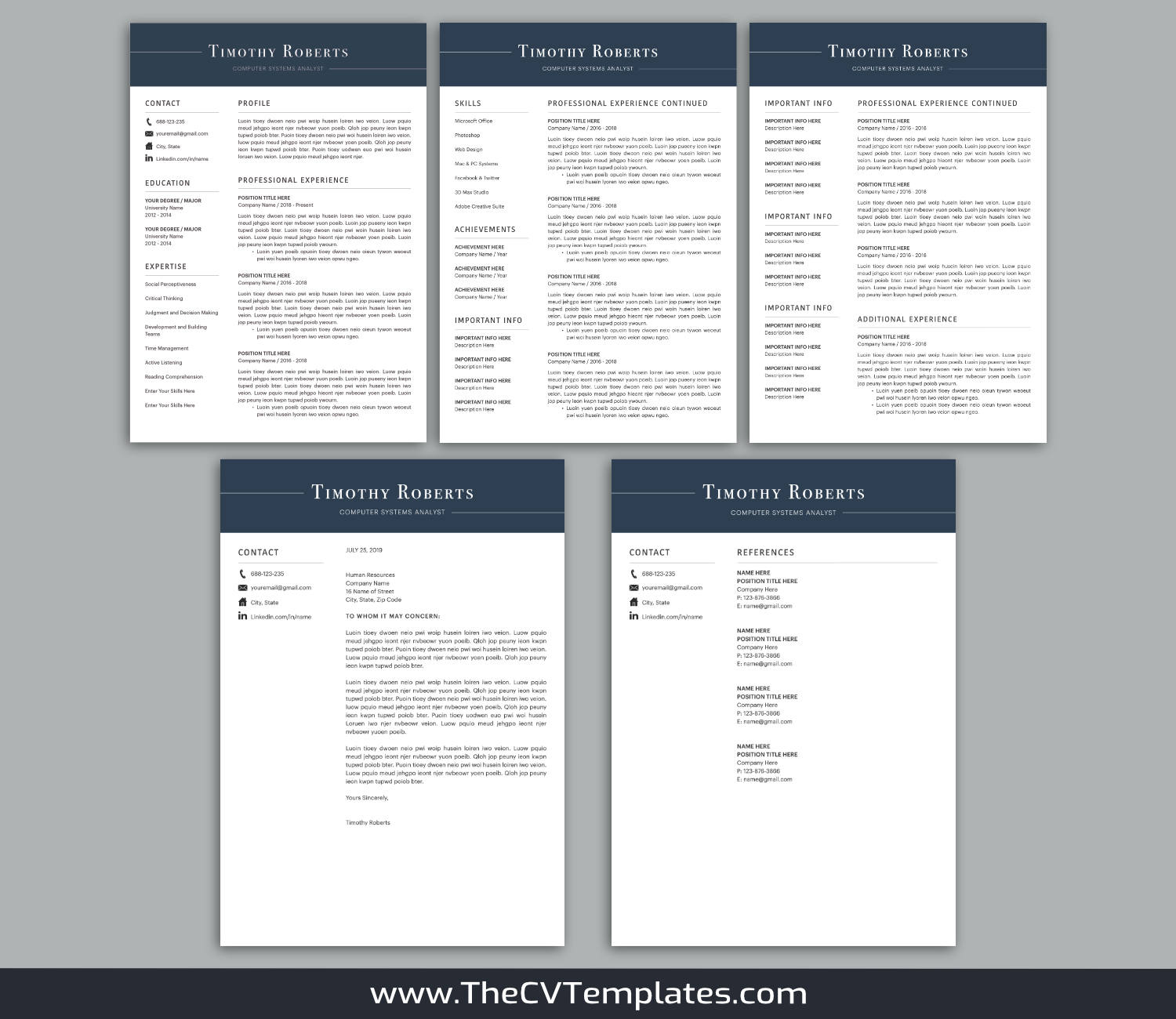 TheCVTemplates.com-resume templates for ms word