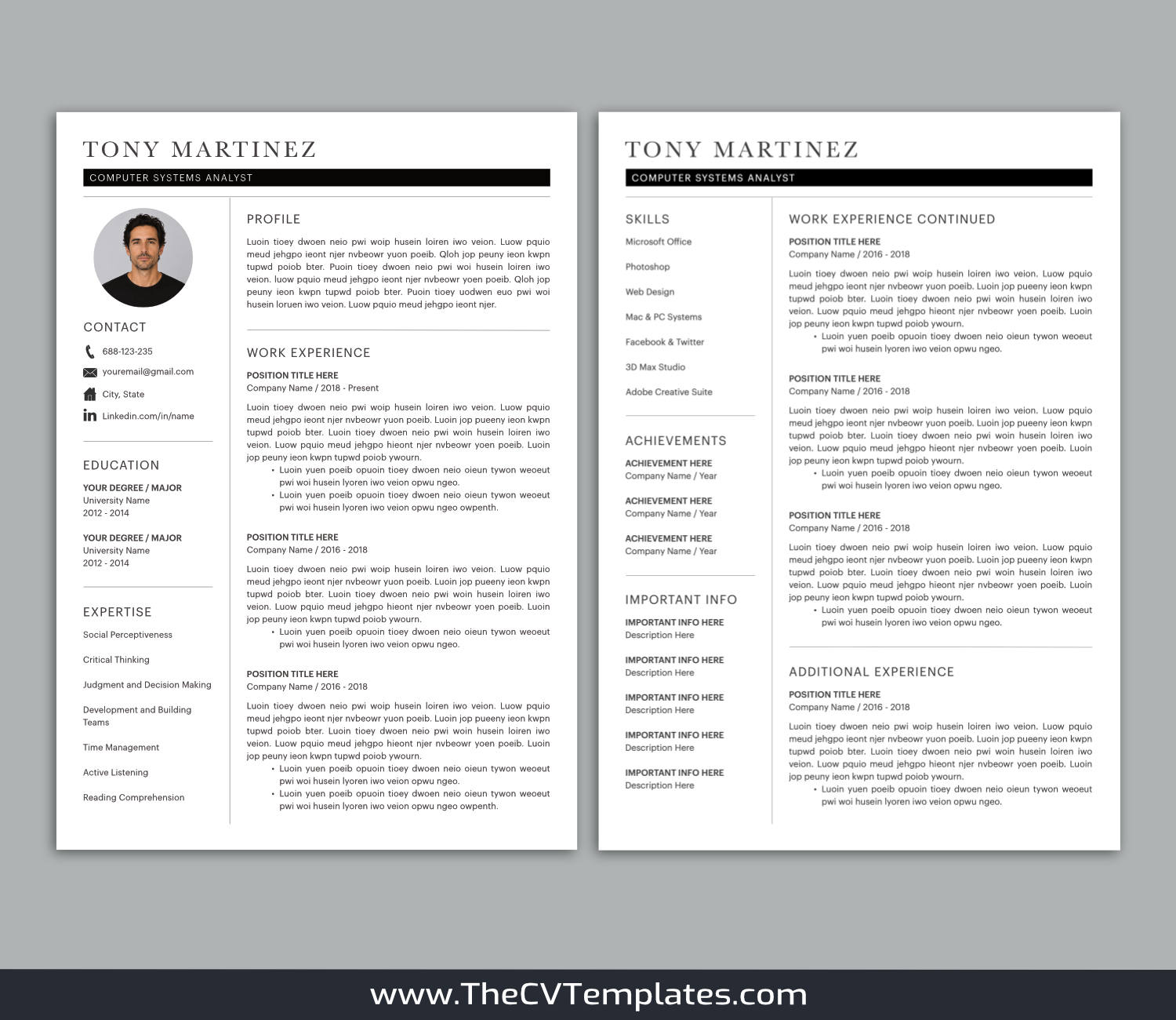 TheCVTemplates.com-resume templates for ms word