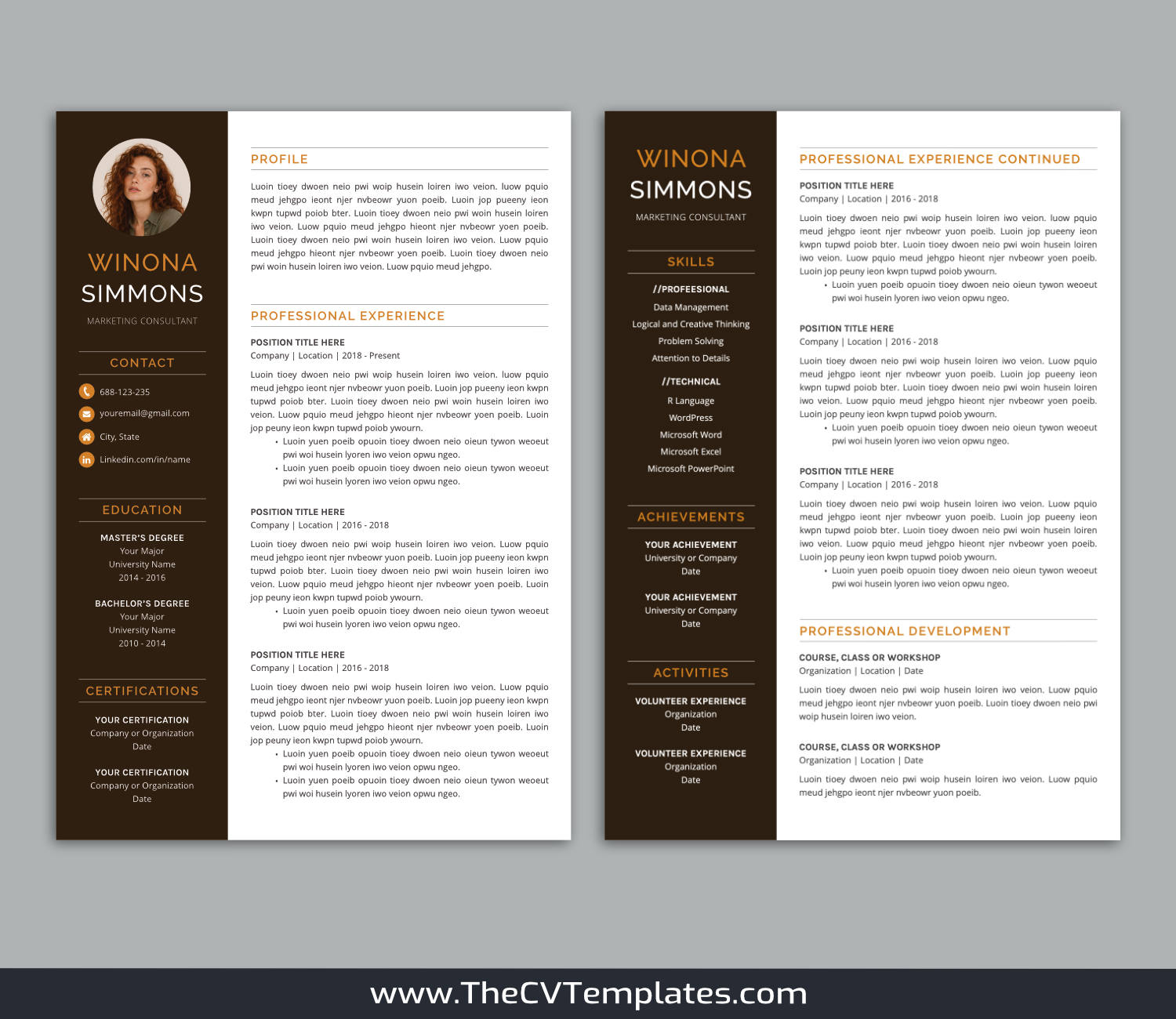 TheCVTemplates.com-resume templates for ms word