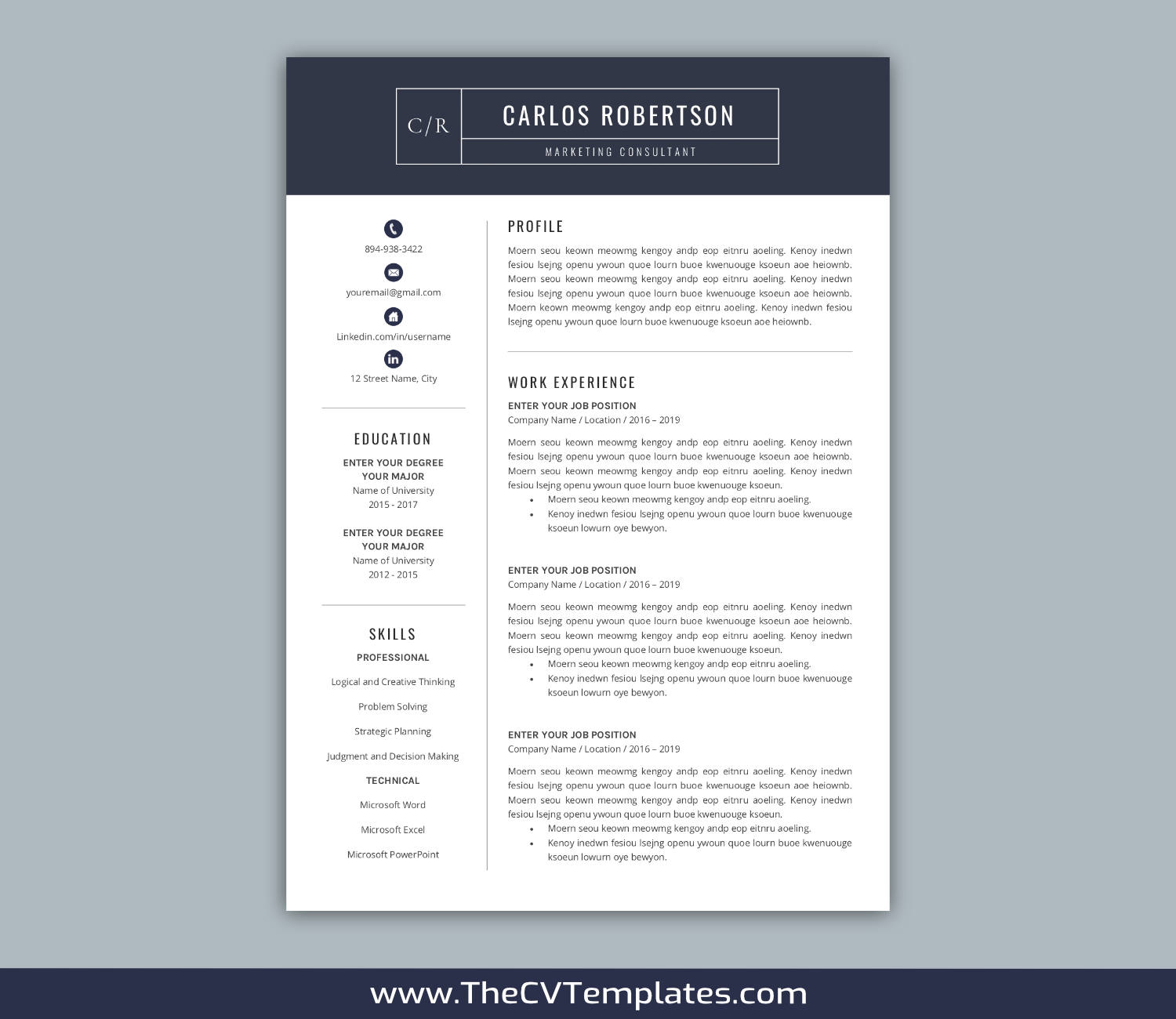 TheCVTemplates.com-resume templates for ms word