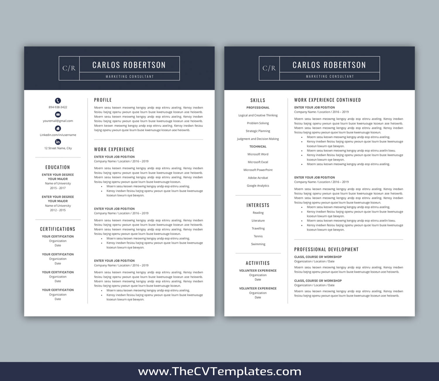 TheCVTemplates.com-resume templates for ms word