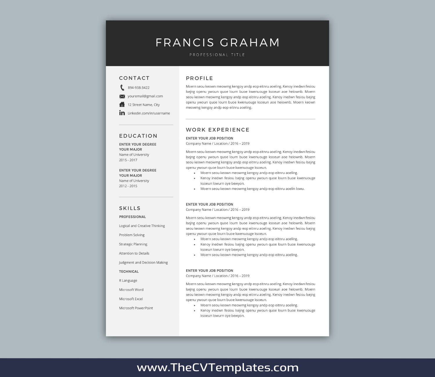 TheCVTemplates.com-resume templates for ms word