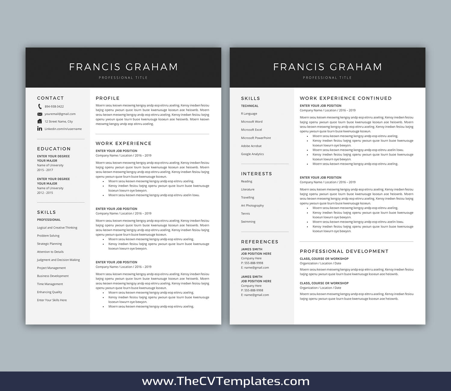 TheCVTemplates.com-resume templates for ms word