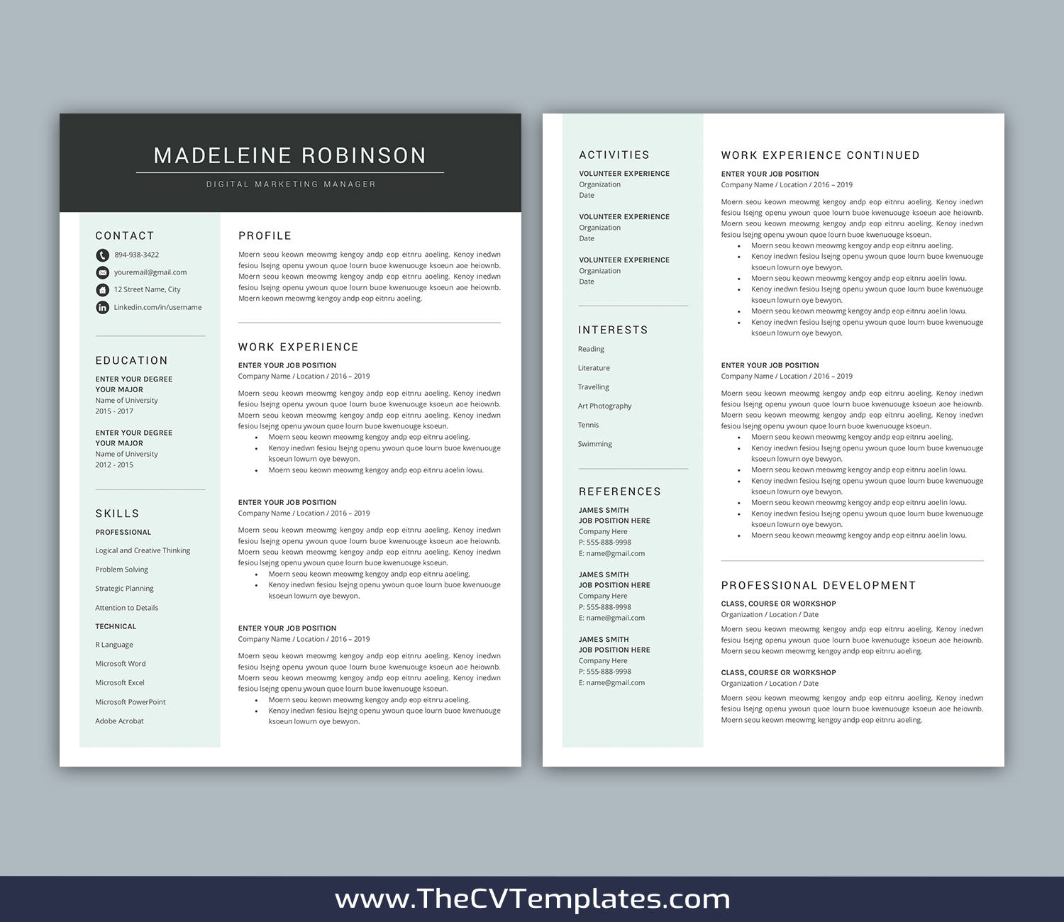 TheCVTemplates.com-resume templates for ms word