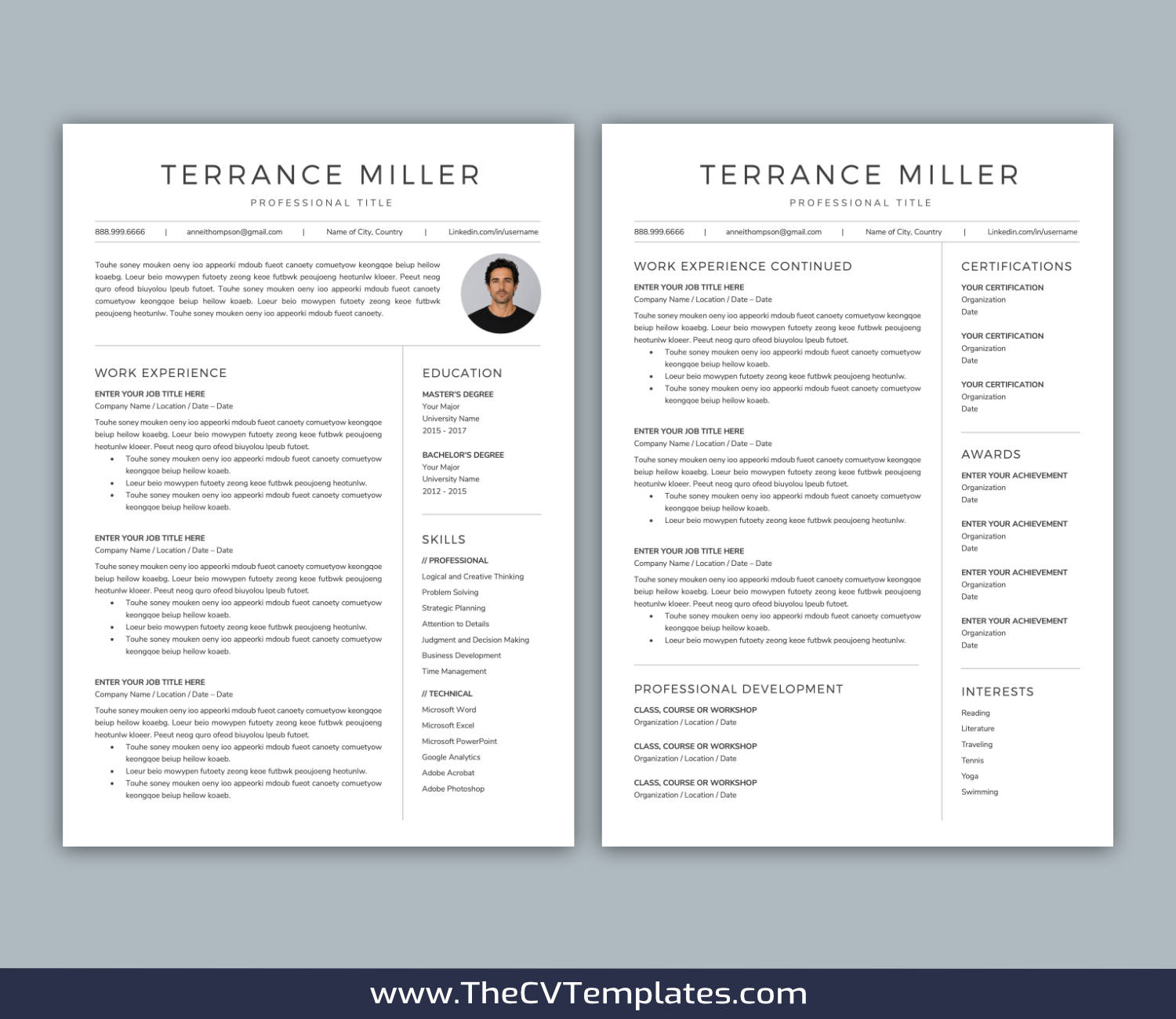 TheCVTemplates.com-resume templates for ms word