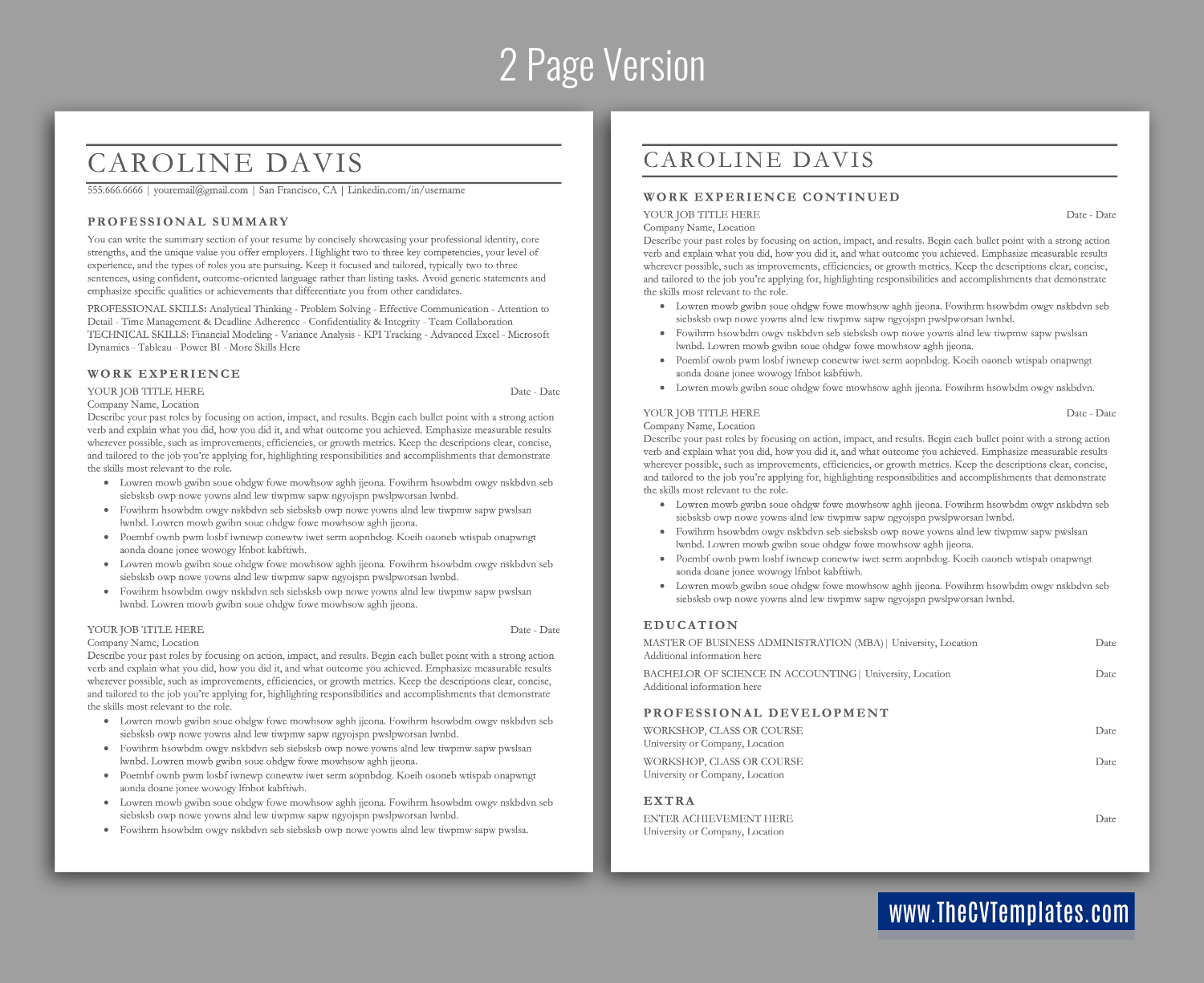 thecvtemplates.com-ATS professional resume templates