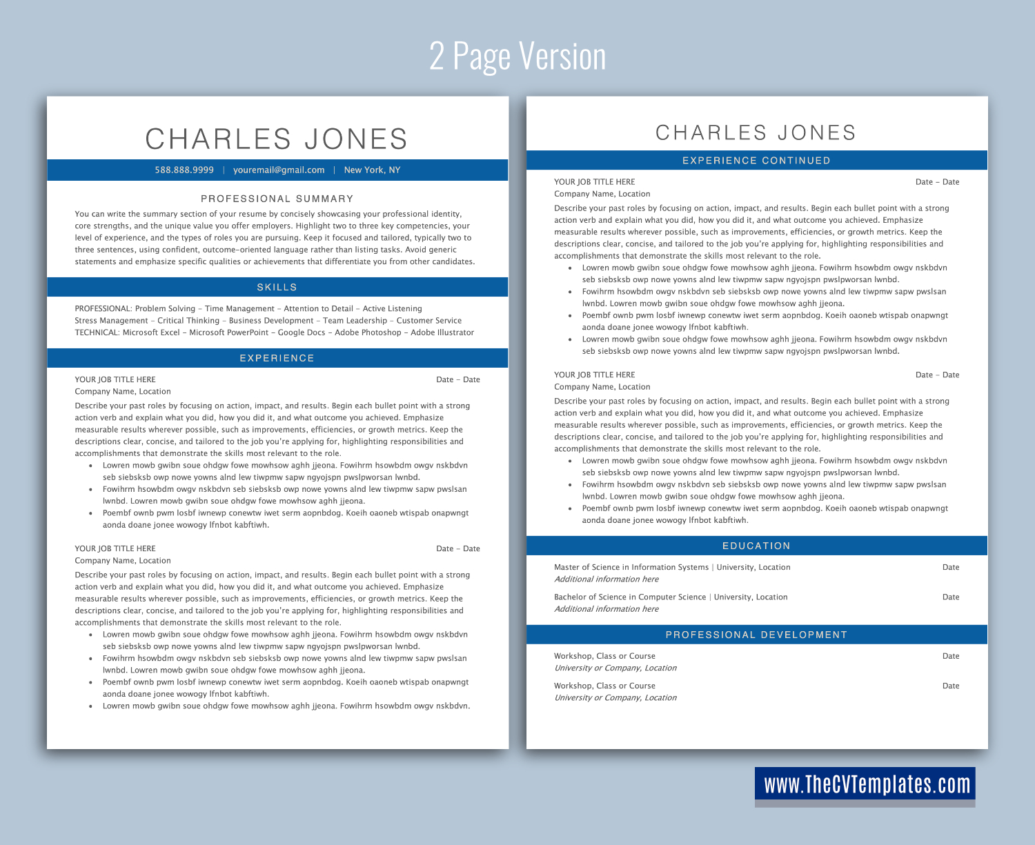 thecvtemplates.com-ATS professional resume templates