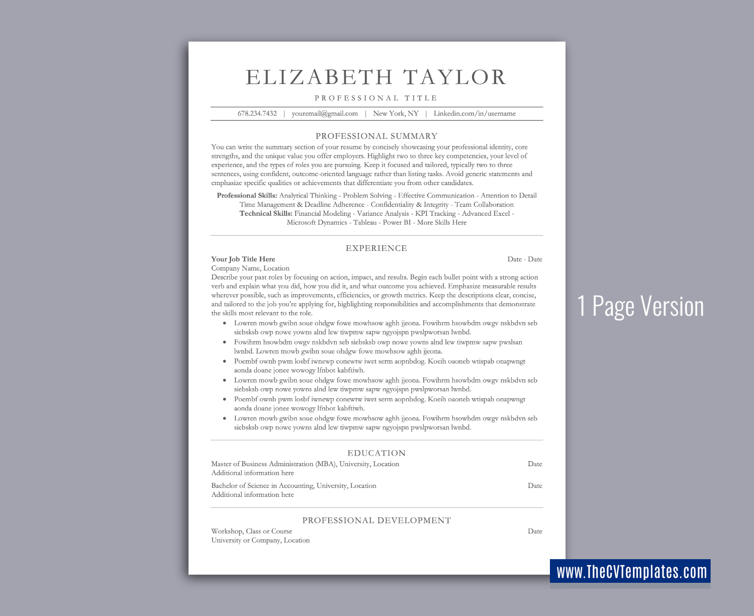 thecvtemplates.com-ATS professional resume templates
