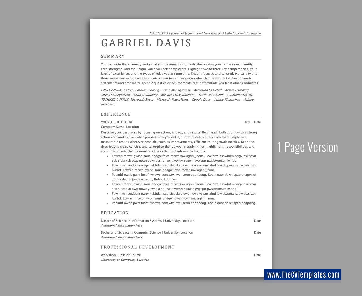 thecvtemplates.com-ATS professional resume templates