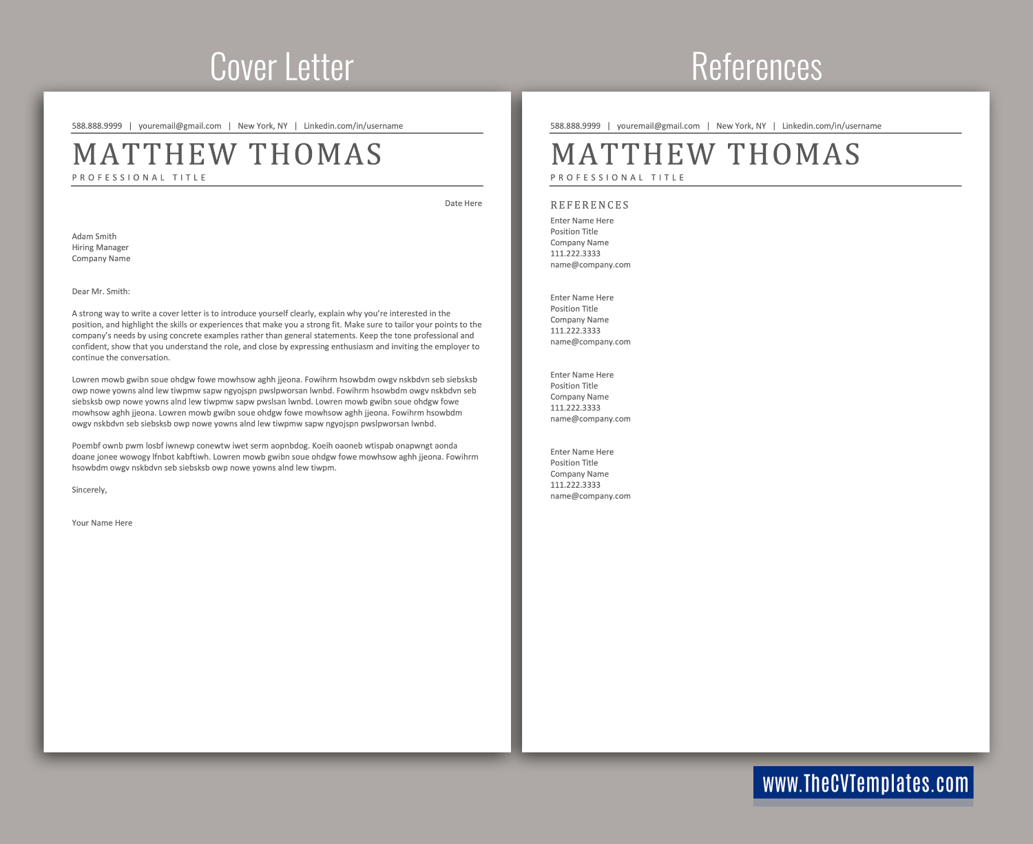 thecvtemplates.com-ATS professional resume templates