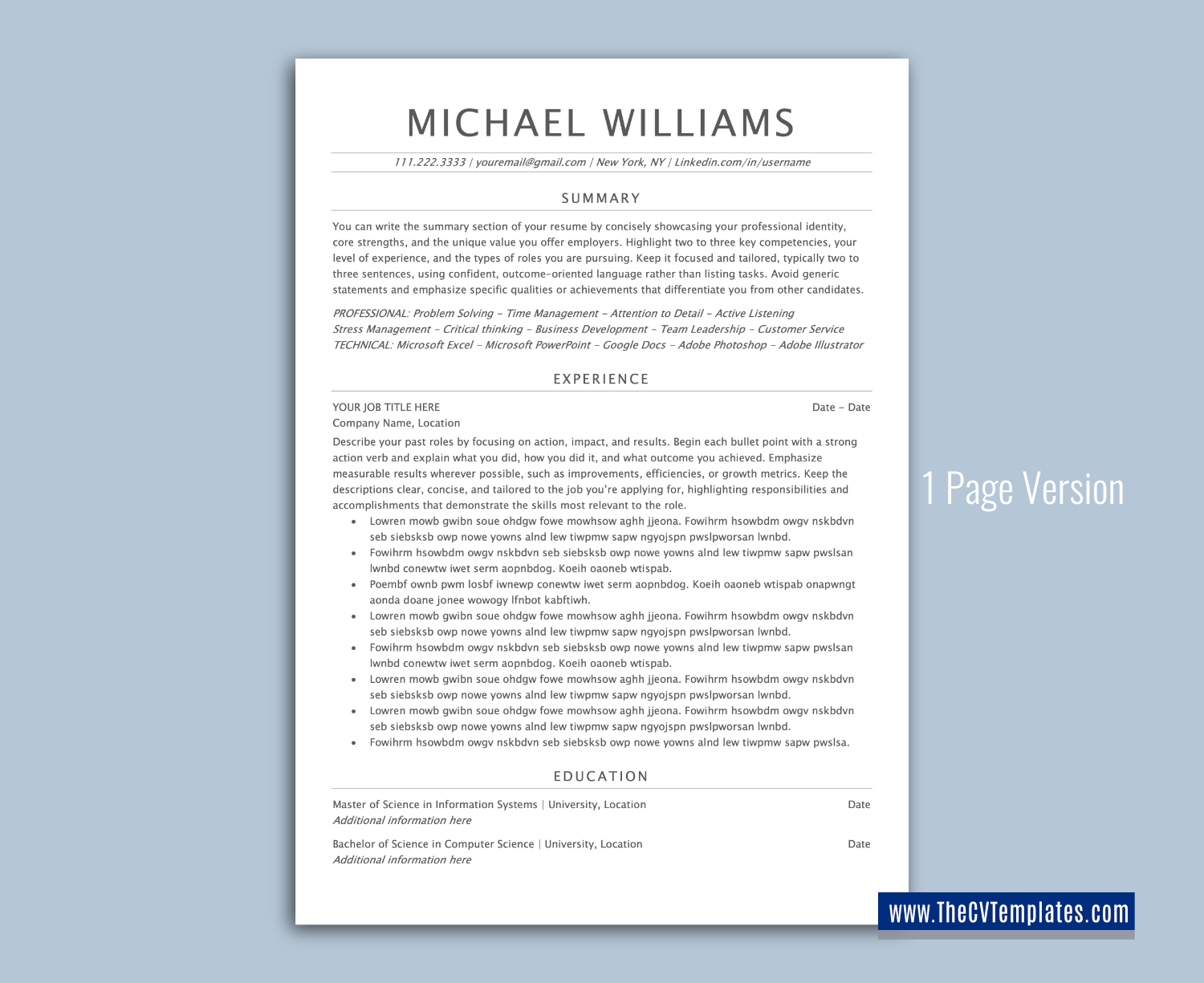thecvtemplates.com-ATS professional resume templates