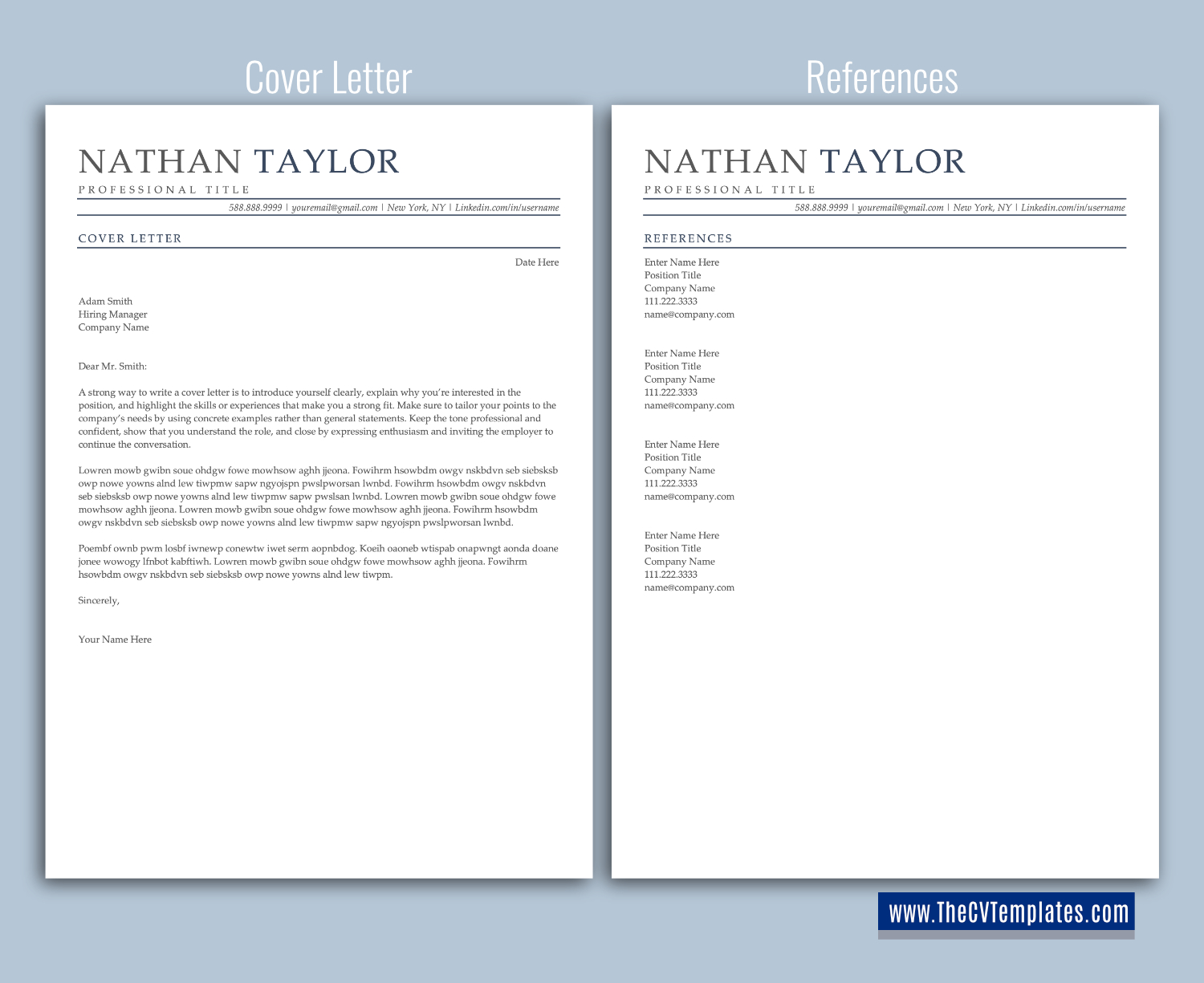 thecvtemplates.com-ATS professional resume templates