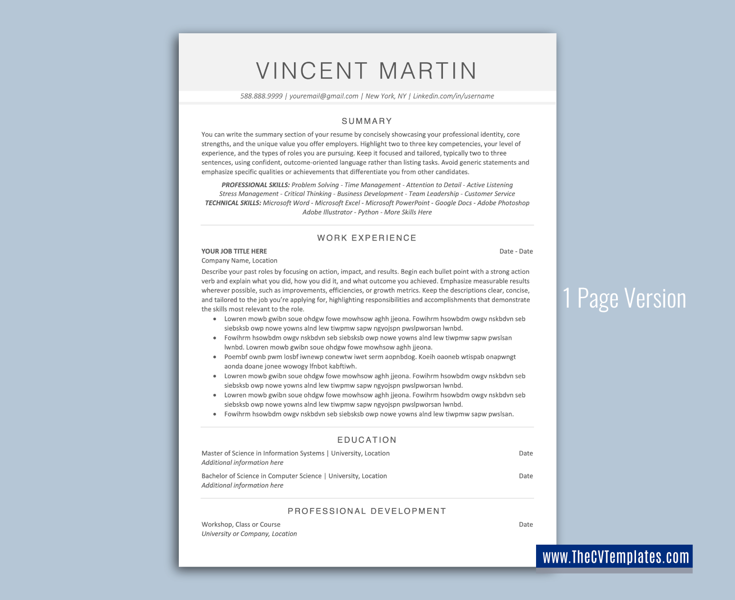 thecvtemplates.com-ATS professional resume templates